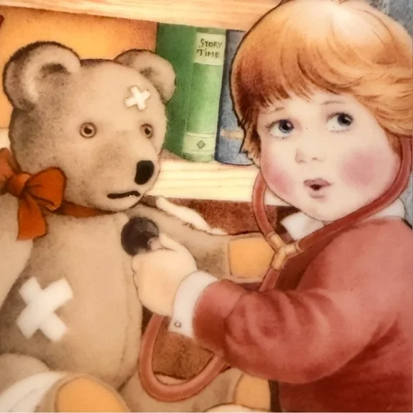 1984 Carol Lawson “Little Doctor” Collector Plate Franklin Porcelain In Box 8” - Picture 2 of 10